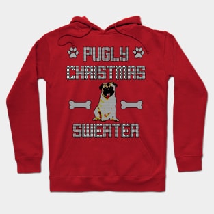 Pugly Christmas Sweater Funny Pug Holiday Dog Hoodie